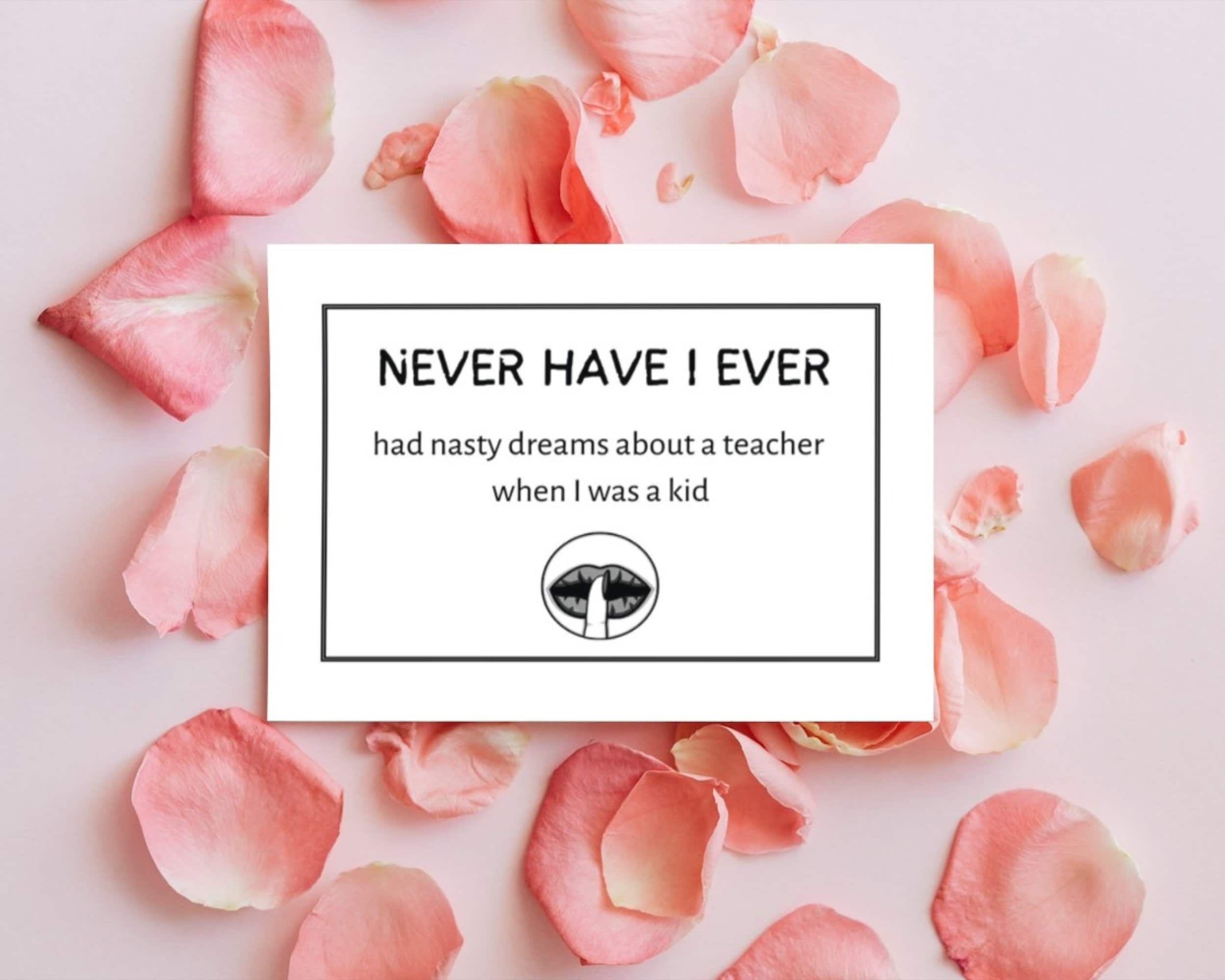 Printable Nasty Never Have I Ever Game for Adults and Couples Sex Card
