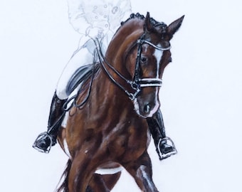 VALEGRO, print of Valegro, dressage, UNMOUNTED Limited edition print, gift for her, gift for him, dressage horse, wall art, dancing horse