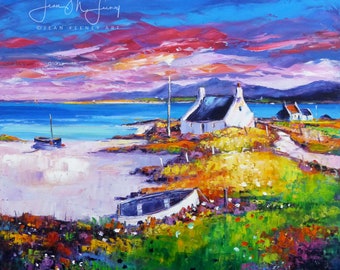 Print of Skye, unframed print, sunset print,Scottish print,Scotland,landscape painting,art of Scotland,Scottish art,gift,giclee,room decor