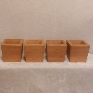 5&quot; Handmade Wood Tapered Planters