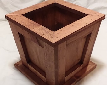 Handmade Wood Tapered Planter