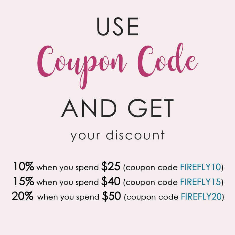 May include: A promotional graphic with the words "USE Coupon Code AND GET your discount." The text is in black and pink, with a light pink background. The graphic also lists discount percentages and coupon codes.