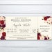 Bridal Shower Invitation,Floral Invitation, Printable Wedding Invitation, Marsala Bridal Shower, Printable Bridal Shower Invite WS-026a 