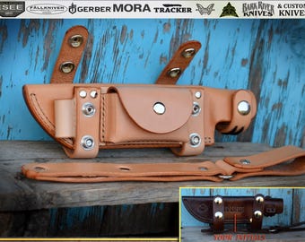 Custom Leather Knife Sheath: Scout or Vertical Carry, Handmade, Personalized