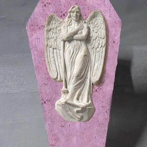 Biodegradable Classic Coffin Urn with Angel. For land or water burial