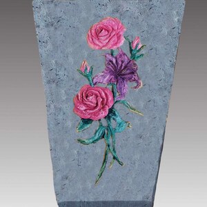 Biodegradable Keystone Urn with flowers. For land or water burial