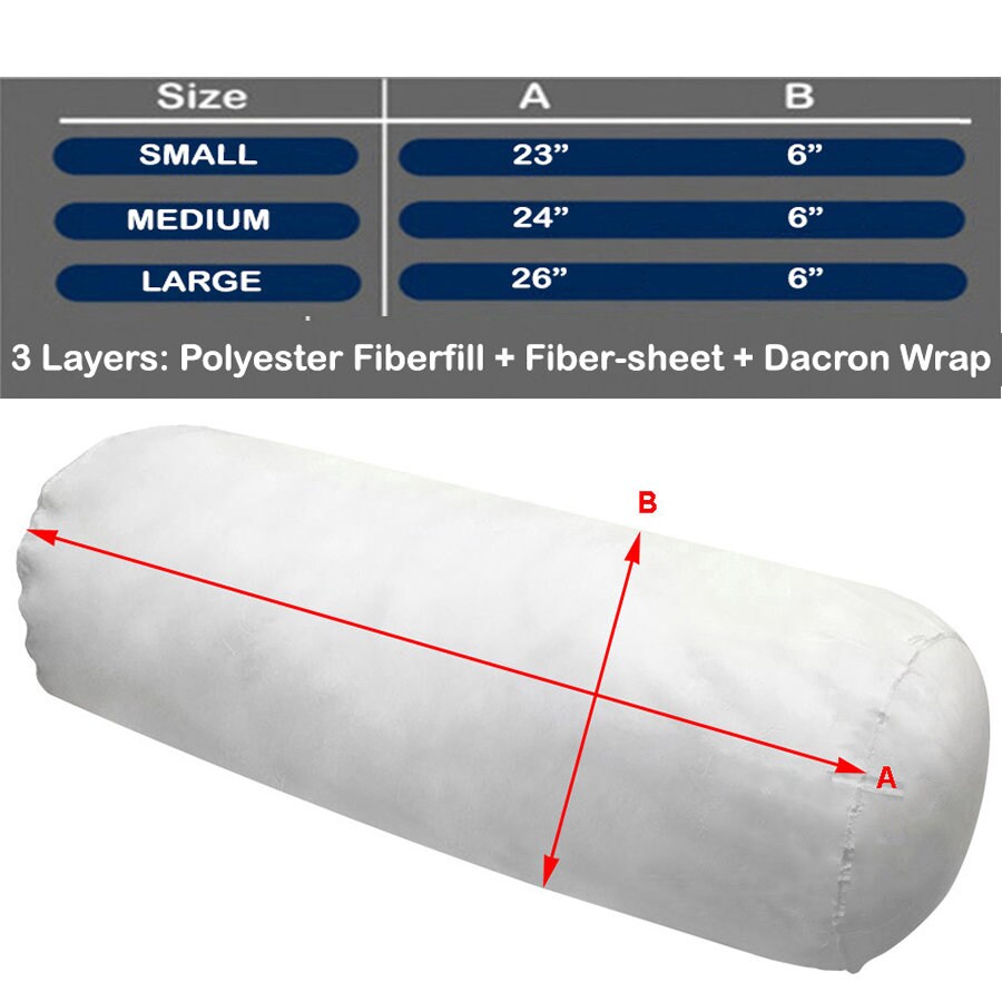 Small/Medium/Large Size Bolster Pillow Insert Round Long Etsy