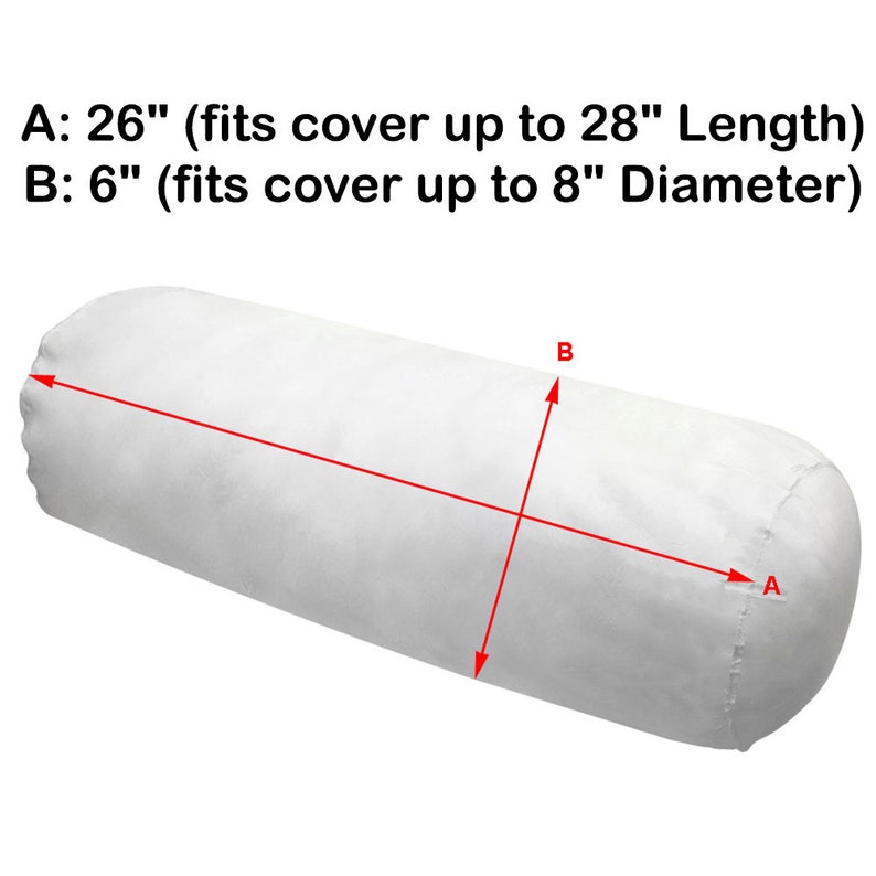 Small/Medium/Large Size Bolster Pillow Insert Round Long Etsy