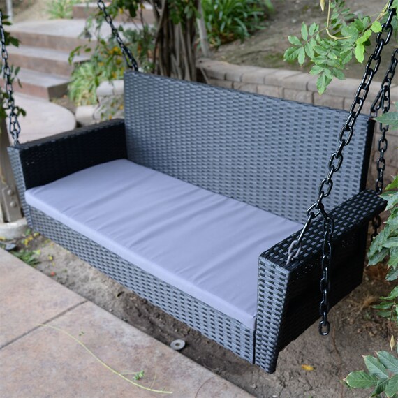 Black 54 5 Patio Porch Swing Chair Bench Resin Wicker - Outdoor Wicker Patio Swing Chair Black 54 5 Patio Porch Swing Chair Bench Resin Wicker - Outdoor Wicker Patio Swing Chair