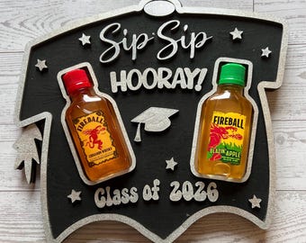 Graduation Shots Mini Bottle Holder – Sip Sip Hooray