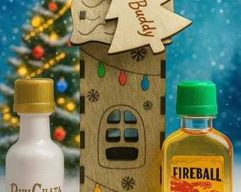 Personalized Mini alcohol Bottle Gift Holder