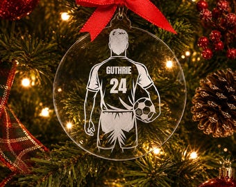 Personalized  Sports Ornament | Custom Name & Number