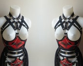 Bat inspired outfit red