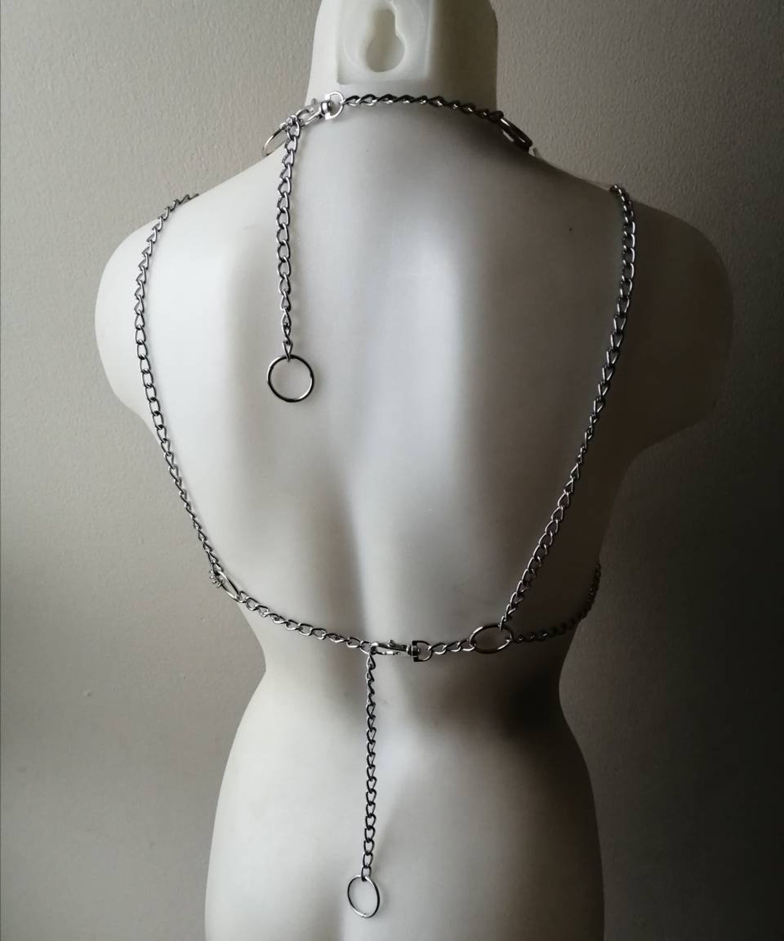 Metal Ring Bra With Choker: Adjustable Back - Etsy