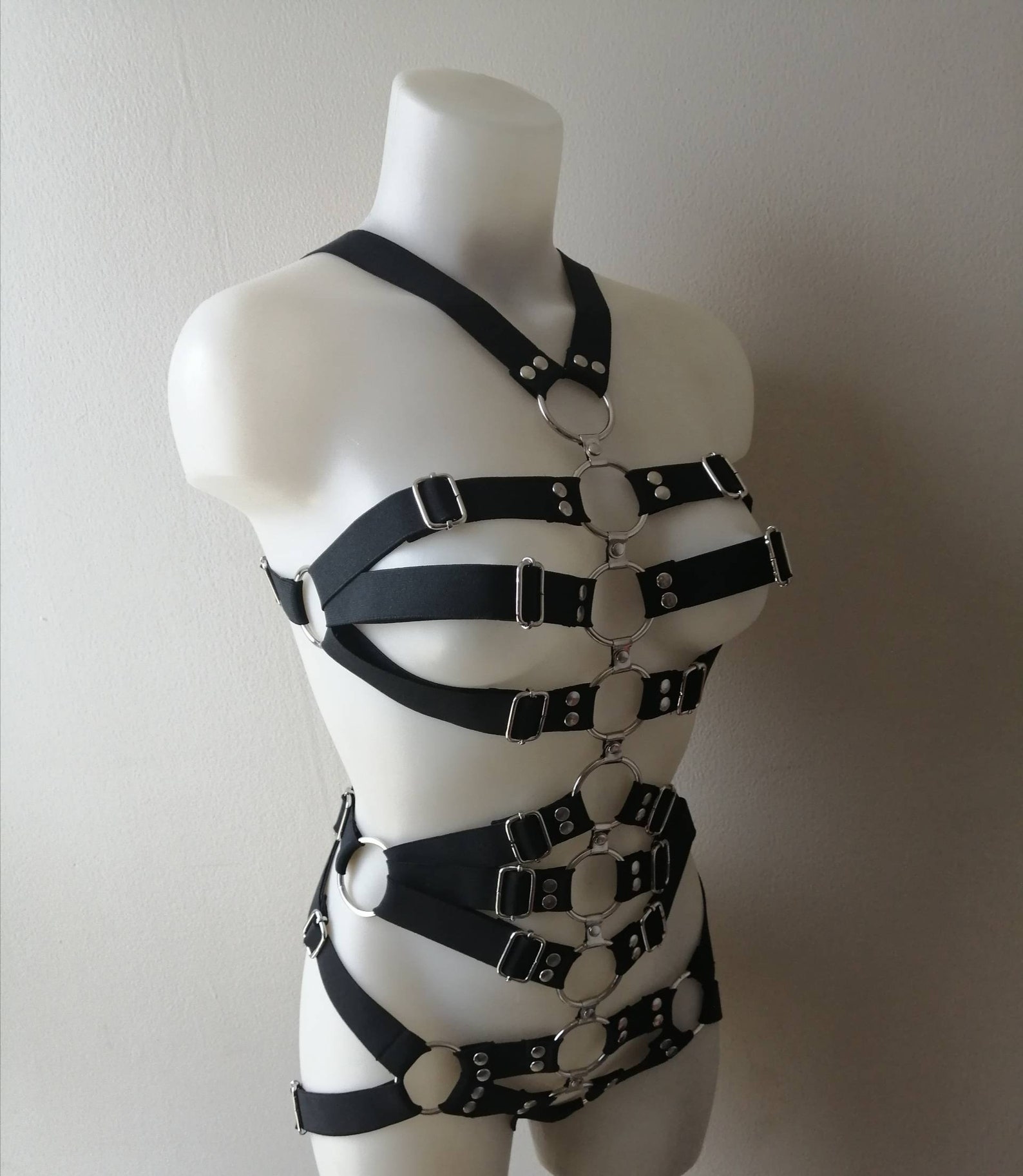 Rib Cage Elastic Harness Etsy