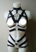 Pentagram Harness set with larger rings black and white XS- XXXL product logo