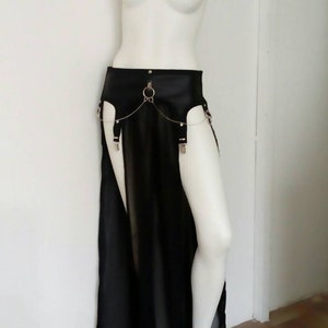 Vegan leather garter skirt
