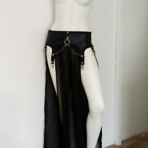 Vegan Leather Garter Skirt Etsy
