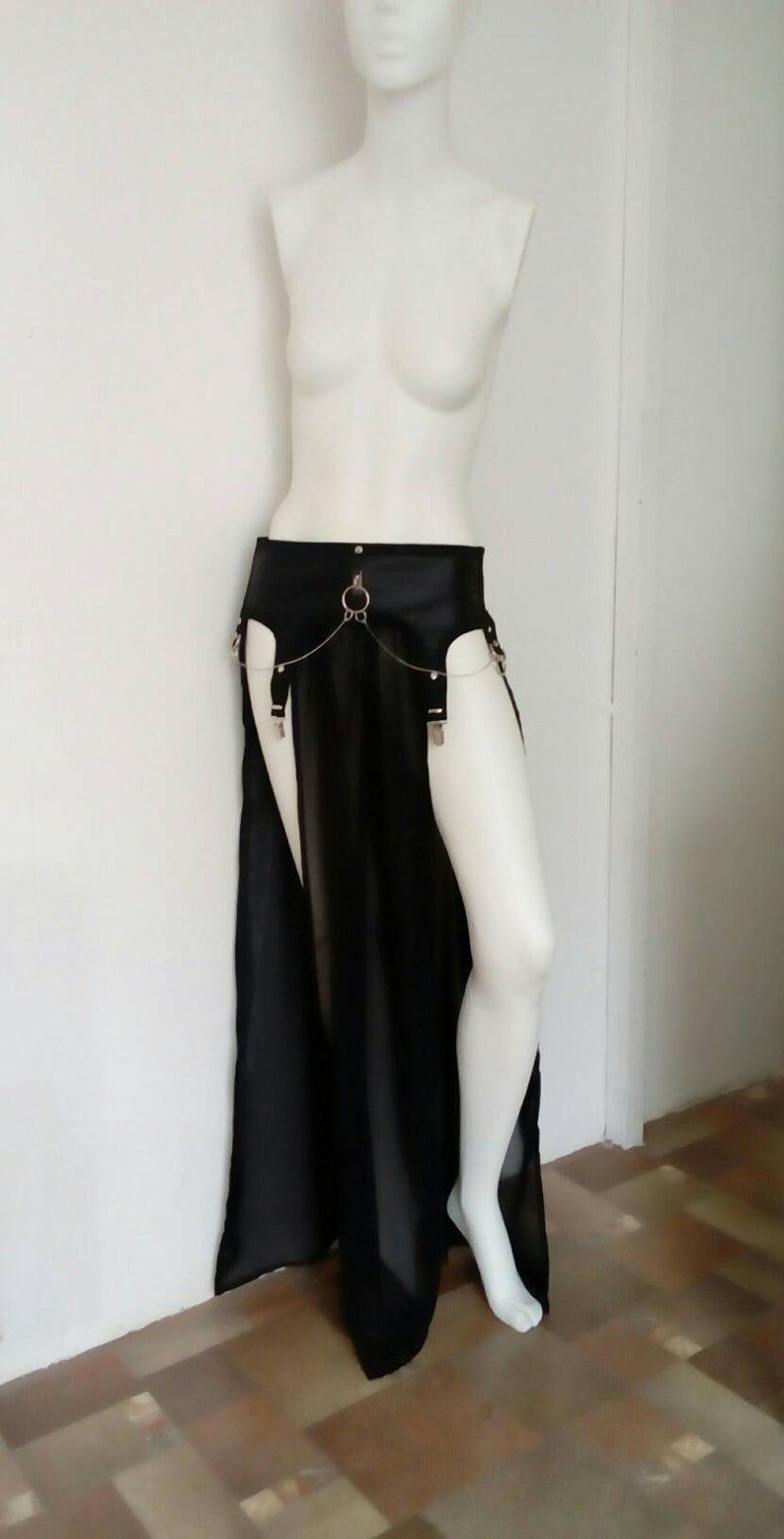 Vegan leather garter skirt image 1