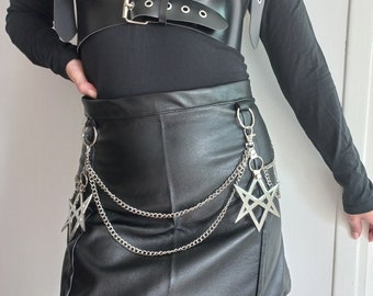 faux leather mini skirt