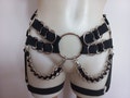 Elastic ringed garter belt black and white XS-XXXL product logo