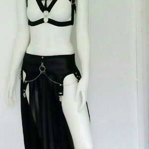 Vegan leather garter skirt image 3
