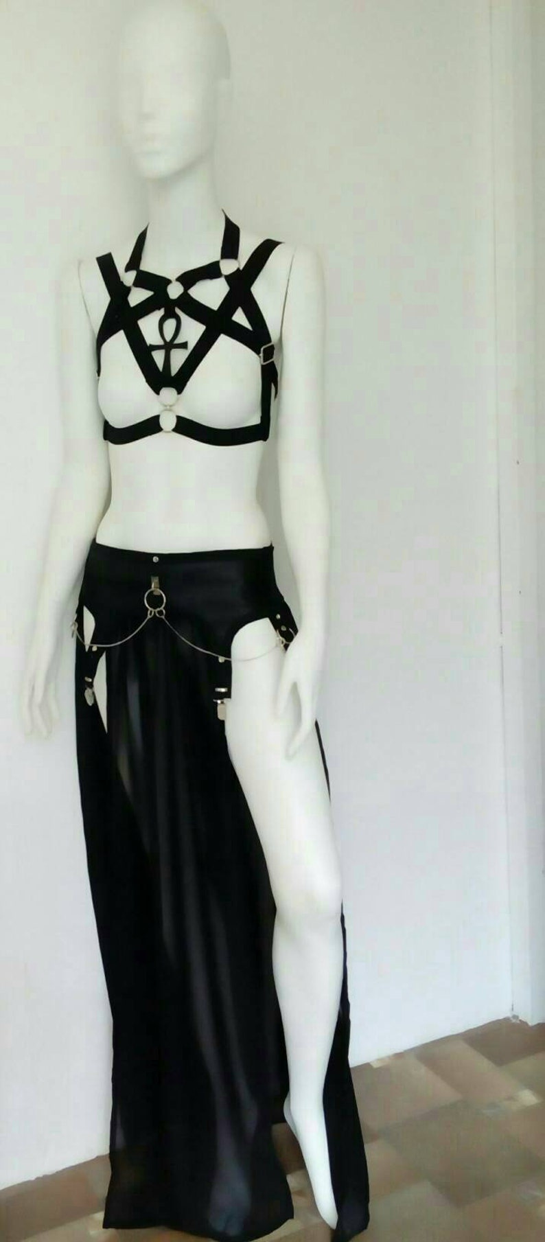 Vegan leather garter skirt image 3