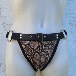Faux leather panties