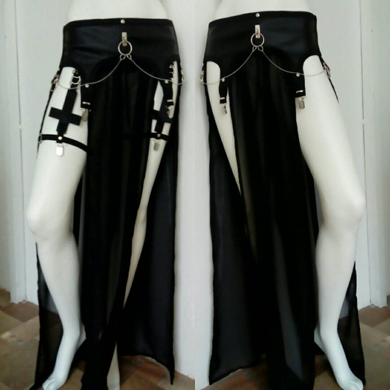 Vegan leather garter skirt image 2