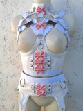 kawaii style harness set white trim with bows XS-XXXL product logo