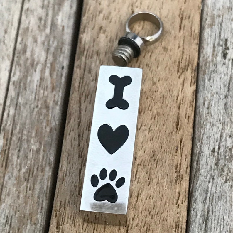 Dog Loss Keychain With Pet Urn Dog Memorial Keyring Pet Etsy