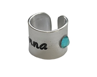 Etiqueta de identificación de enfermera personalizada con amuleto de piedra de nacimiento, amuleto de estetoscopio, etiqueta de identificación de estetoscopio, regalo de médico, regalo de estudiante de medicina, regalo de la semana de enfermería