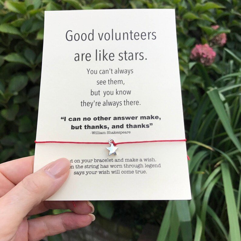 Volunteer Thank You Gift for Volunteer Volunteer Gifts Wish Etsy