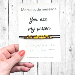You are my person, Morse code bracelet, Love bracelet, Friendship bracelet, Best friend bracelet, Your my person, Boyfriend bracelet Gift