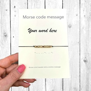 Custom morse code, Morse code bracelet, Beaded bracelet, Morse code gift, Secret message, Friendship bracelet, Seed bead bracelet