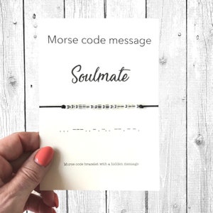 Soulmate bracelet, Soulmate gift, Morse code bracelet, Gift for soulmate, Gift for soulmate, Soul mate, Soul sister bracelet