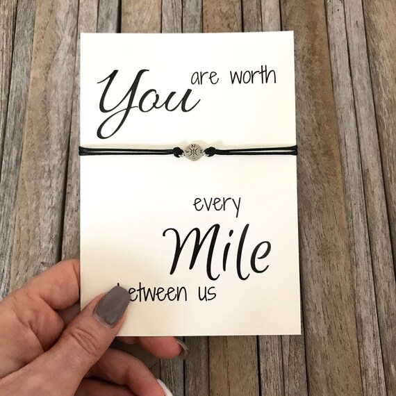 You are worth every mile between hotsell us bracelet