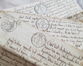 Antique French 1814 Legal Contract-Document,Legal Papers,French Handwritten Document,French Calligraphy Script,Paper Ephemera,Scrapbooking
