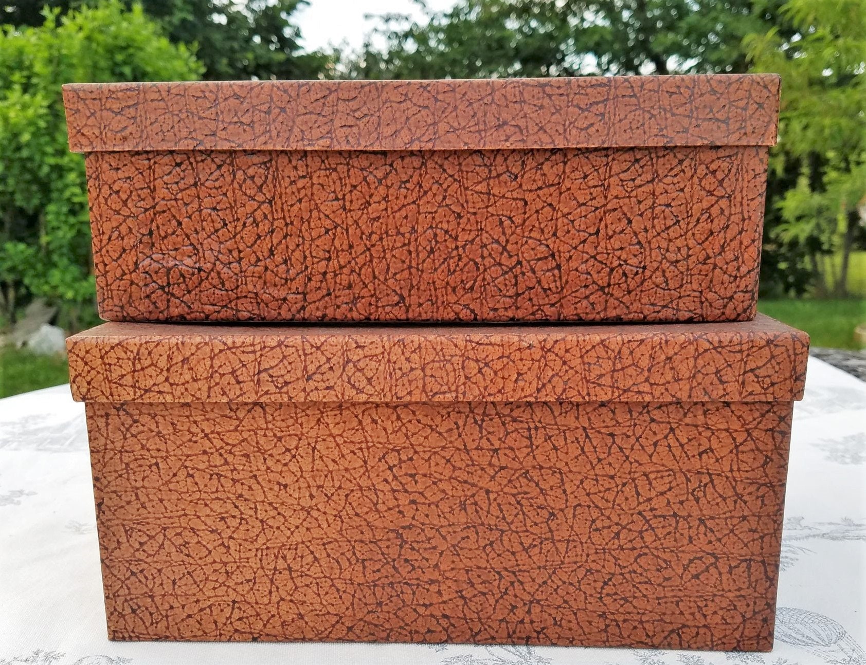 2 Vintage Französisch Art-Deco-Aufbewahrungsboxen Büro | Etsy