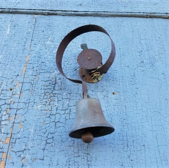 Antique Français Butler's - Servants-Shop Door Bell, Store Chime, Sping Loaded Cloche Cloche, Gate-Y