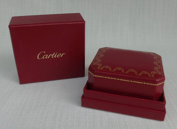 ヴィンテージ フランス製 カルティエ レッドレザー ジュエリーボックス