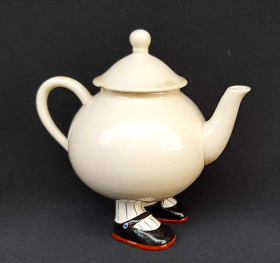 Vintage 1970's Carlton Ware Pottery Walking Ware Tea-pot & 1