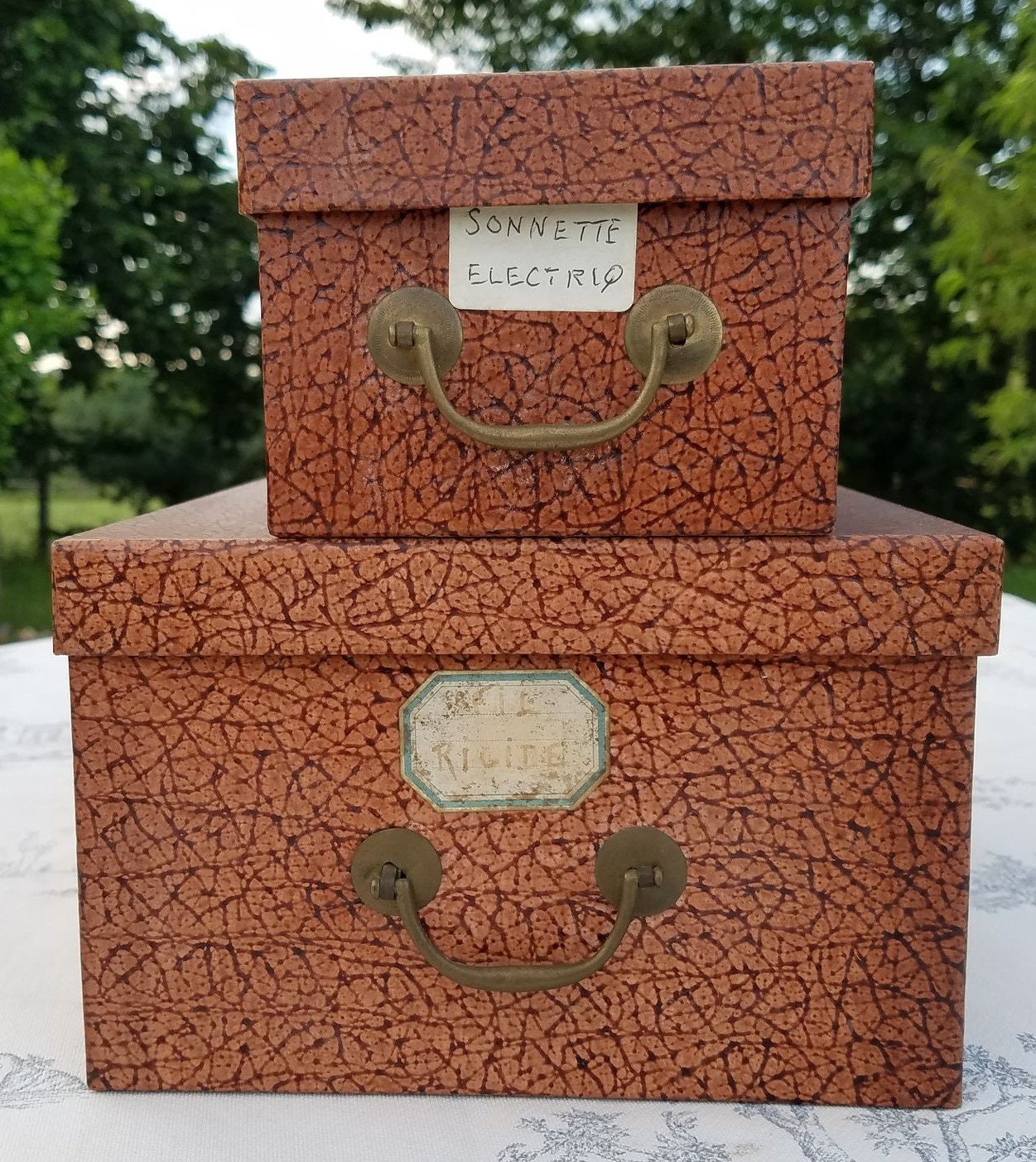 2 Vintage Französisch Art-Deco-Aufbewahrungsboxen Büro | Etsy