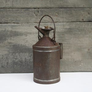 Large Vintage French SNCF Railway Oil Can,Oil-Gasoline Canister,Garage Accessory,Railway Fuel Can,Train Collectable,Garage Decor,Railwayana