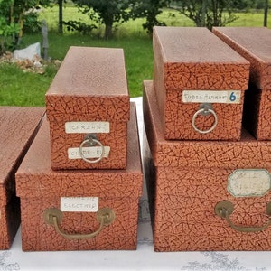 2 Vintage Französisch Art-Deco-Aufbewahrungsboxen Büro | Etsy