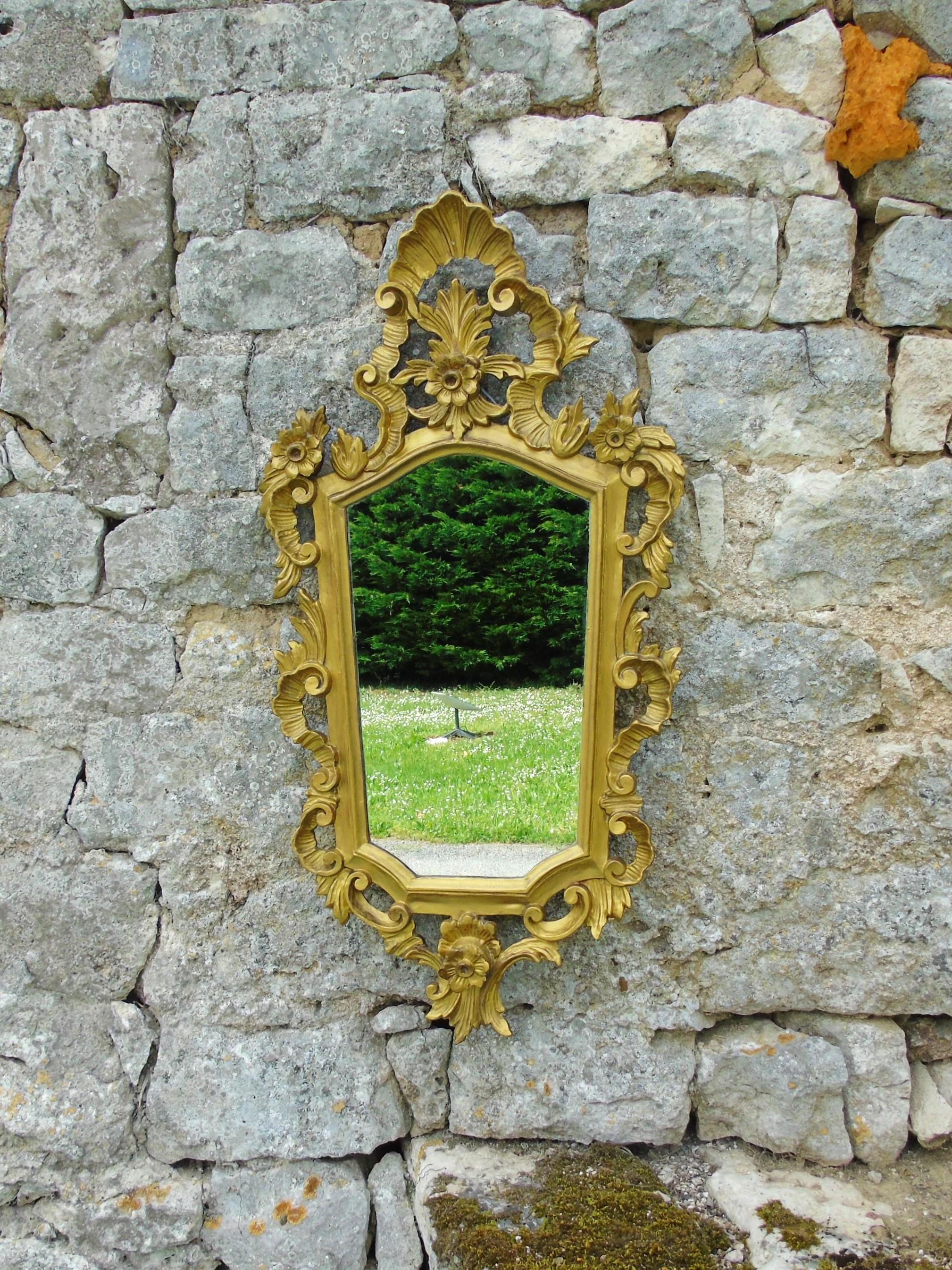 Vintage French Rococo-Baroque Style Gold Mirror,Home Decor,Entrance-Hallway-Bathroom-Bedroom-Dressing Room Mirror,Wall Decor,French Boudoir