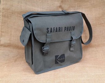 Original Vintage Kodak 1970's Safari Photo Canvas Camera Bag,Camera Accessory-Photography Bag,Messengers-Travel Bag,Crossbody-Shoulder Bag