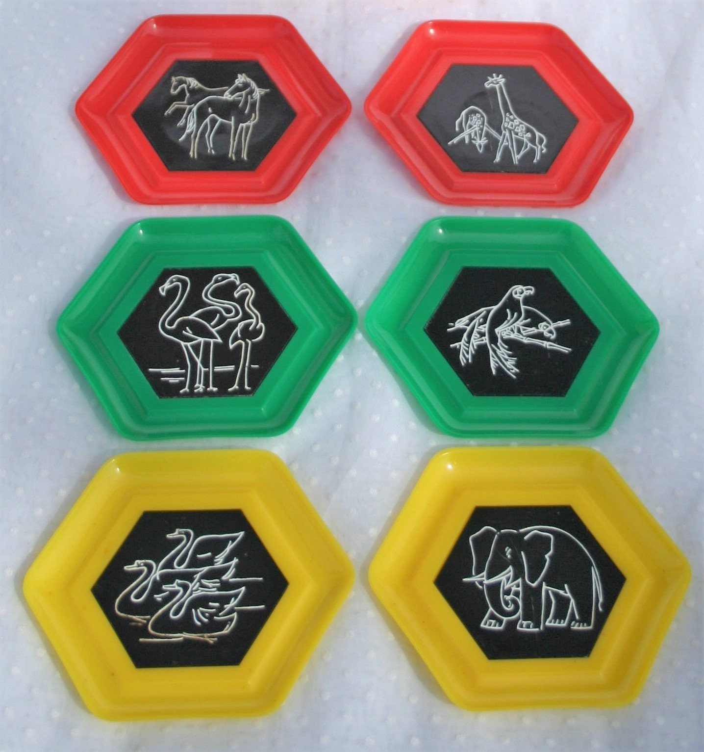 Vintage Ouest Allemand | Ddr Veb Plast-Dekor Dresden 1950-60S Encarts en Plastique Boîte, Décoration