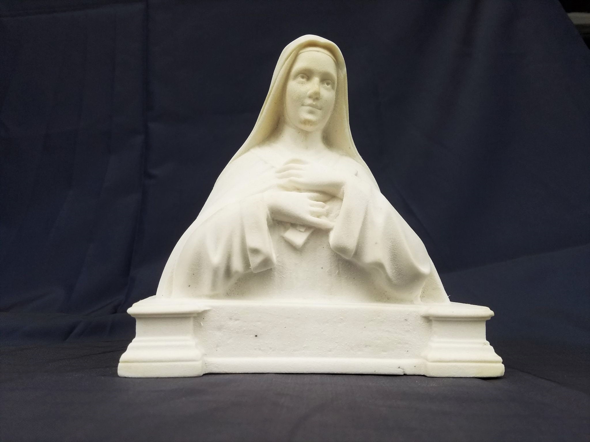 Antique Français Parianware Buste Religieux-Figurine, Décoration Religieuse, Pendaison de Crémaillèr