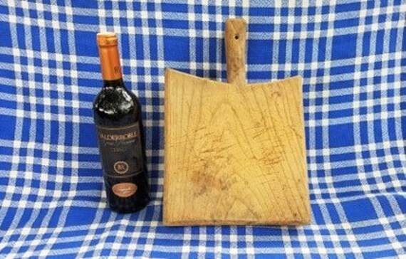Antique Français Fait à La Main Rustique Elm Planche Découper en Bois, Découper, Pain Butchers Chees